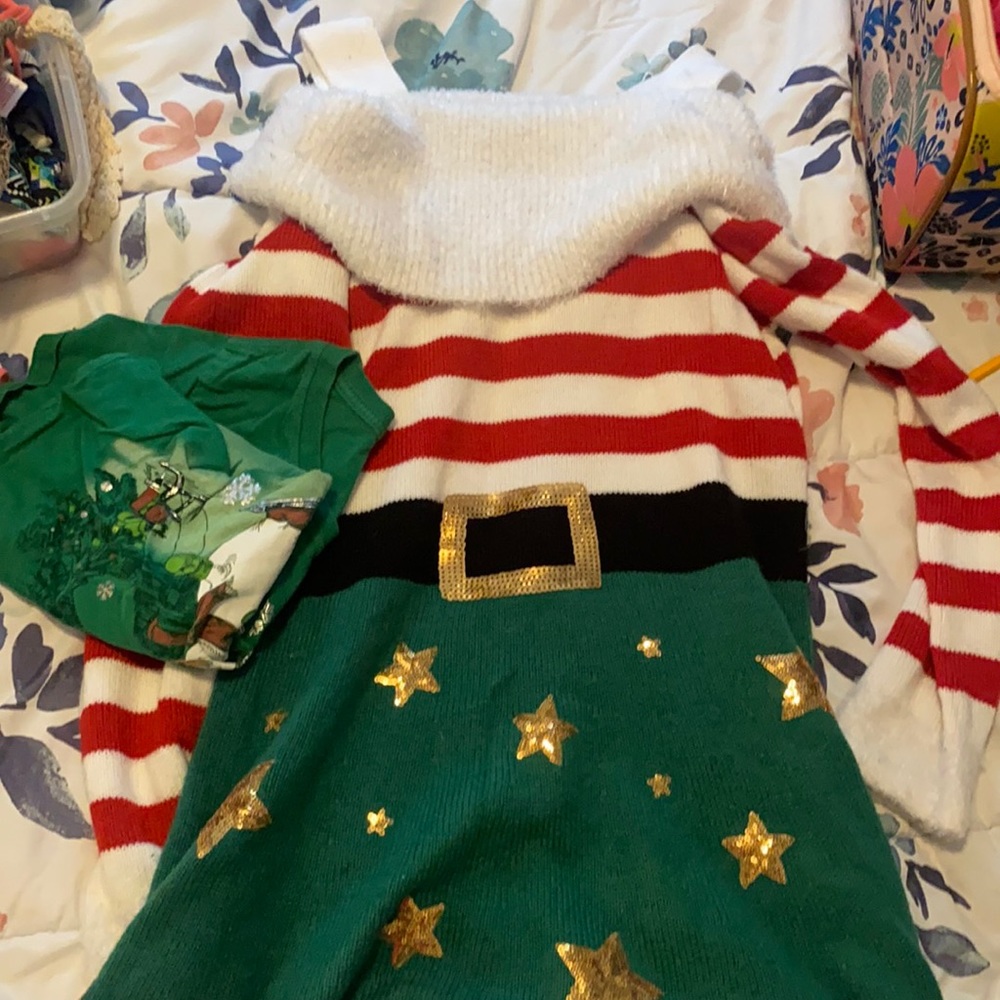 Holiday dress and shirt bundle